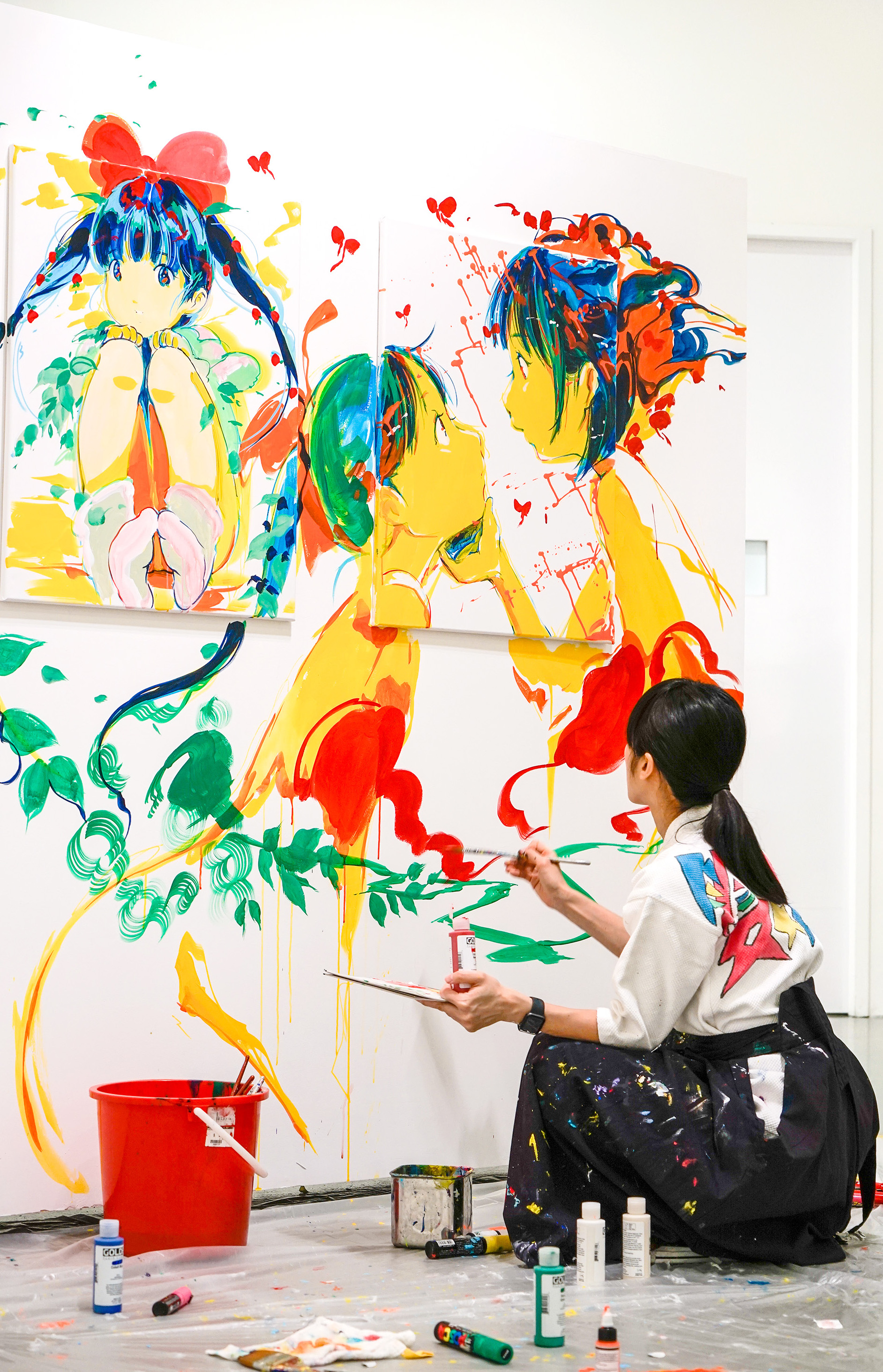 Kato Ai (Ai☆Madonna), live painting session at Mizuma Gallery on Saturday, 16 March 2019
