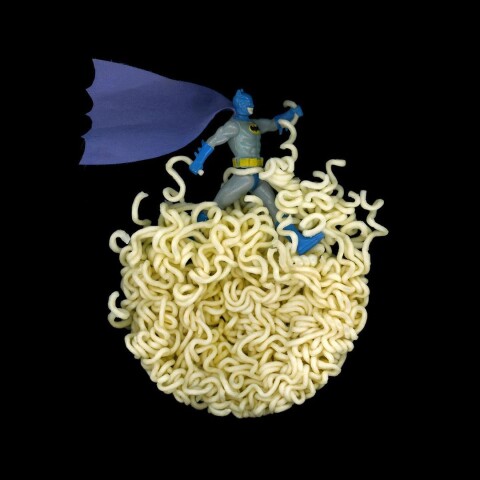 Indonesian Artist Angki Purbandono Creates Low-Cost & Creative Instant Noodle, Anchovy & Octopus Art | TheSmartLocal