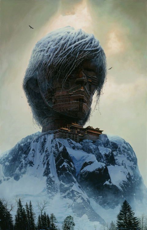 Artist depicts Chinese rock stars as colossal mountain temples | CNN
