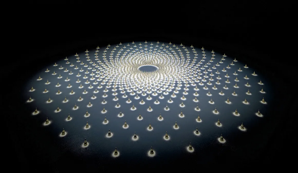 Albert Yonathan Setyawan, Mandala Study #2, 2012, ceramic, marble sand, 756 pieces, overall 118 1⁄8 × 118 1⁄8 × 2 1⁄8.