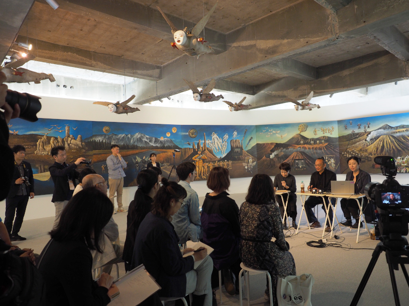 Talk-event-in-art-space-with-Heri-Dono_s-works-exhibited-_Photo-Hisashi-Miura_