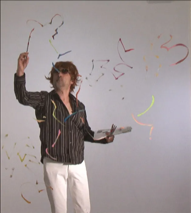 Aida Makoto, Art and Philosophy #2 “French, German, English,” 2011, three-channel HD video, color, sound, 15 minutes 26 seconds (French), 15 minutes 23 seconds (German), 13 minutes 50 seconds (English).