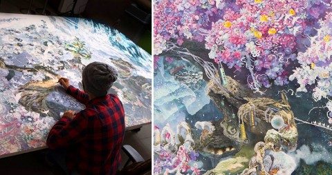 Japanese Artist Manabu Ikeda Finally Finishes Huge Pen & Ink Drawing After 3.5 Years | Awesome Inventions
