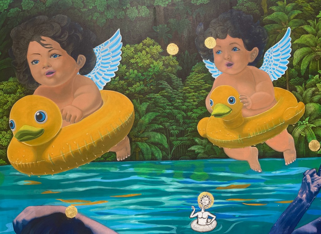 Detail image of “Reunion in the Pool of Time (The Descendant Emerge series), 2025”