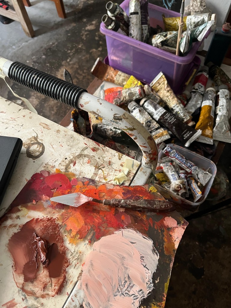  The artist studio in Yogyakarta.