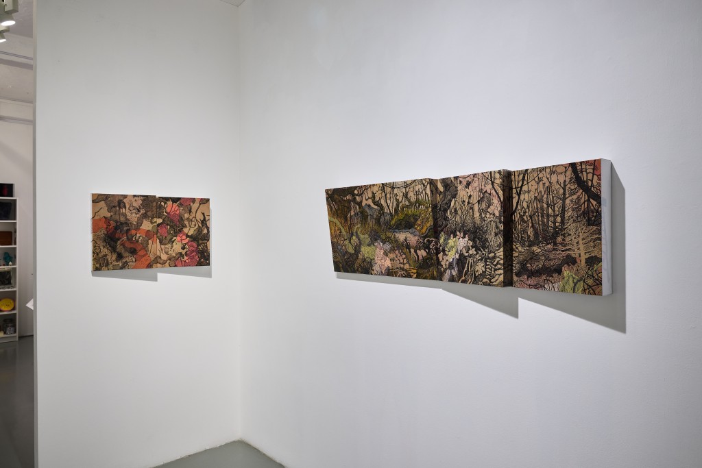 Exhibition view of 'Kemalezedine; Epigraphic Landscape of Balinese Painting' at Mizuma Gallery Singapore, 2024. Photography by Wong Jing Wei, courtesy of Mizuma Gallery. 